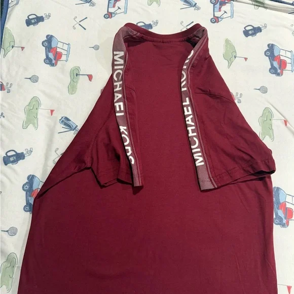 Michael Kors Men's Rich Red Short Sleeve Tee - Picture 10 of 11